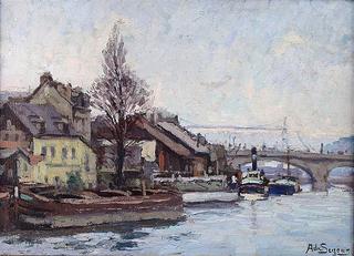 Rouen, boats at the dock