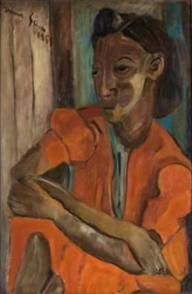 Portrait of a Woman in Orange