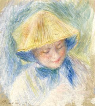 Portrait of a Woman in a Straw Hat