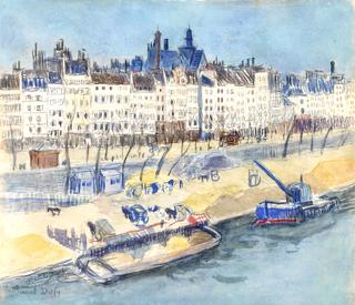 Paris, Barges at Dock