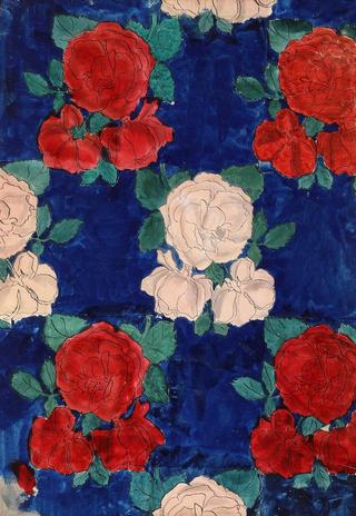 Roses on a Blue Background