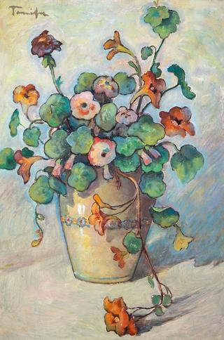 Still life - Nasturtium Bouquet in a Vase