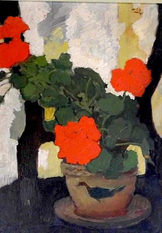 Still Life with a Pot of Geraniums