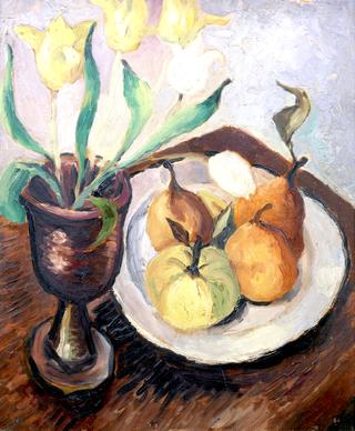 Tulips and Fruit
