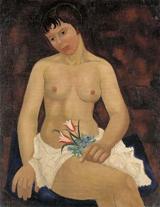 Nude with Tulips
