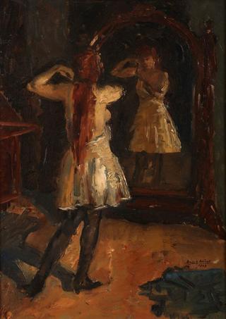 Combing in front of the Mirror