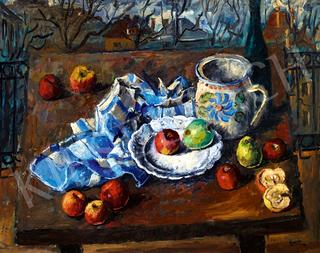 Still-Life with Autumn Landscape in the Background