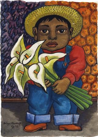 Boy with Calla Lilies