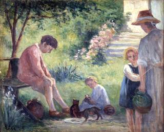 Children in the Garden at Rolleboise