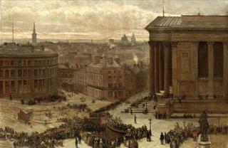 A Crowd outside St George’s Hall, Liverpool