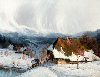 Black Forest Houses on a Stormy Winter’s Day