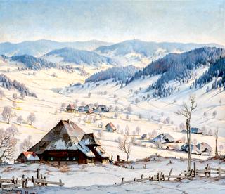 Black Forest Houses in Early Spring