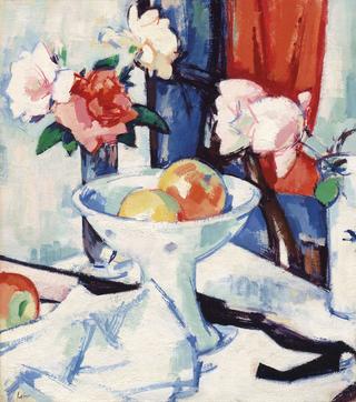Still Life of Roses and Apples