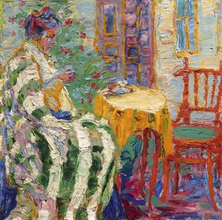 Woman at a Small Table