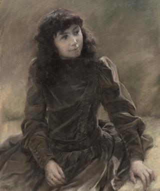 Sitting Young Girl, Portrait of Miss. J.C