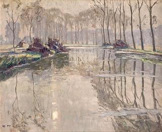 Winter at the river Erft
