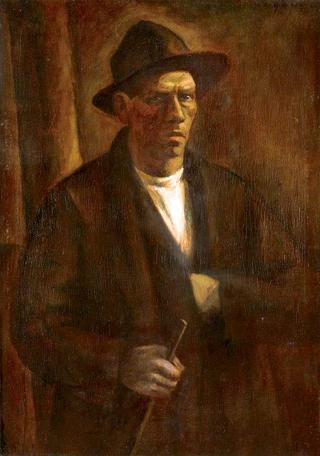 Self portrait with a Crosier