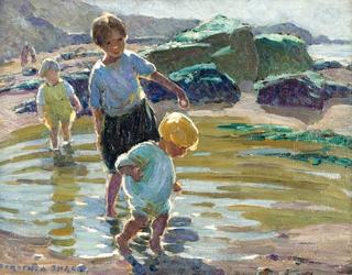 Children Paddling