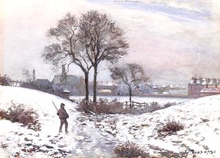 Hunter in Winter Landscape at Norwood