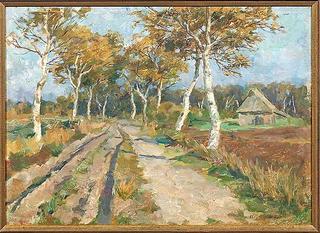 Birch tree allee at Worpswede