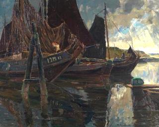 Fishing Boats in front of Ijmuiden