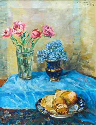 Tulips and Forget-Me-Nots