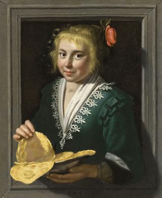 A Girl Holding Pancakes