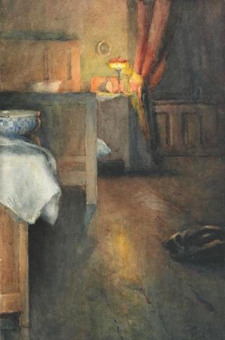 Bedroom Interior at Night