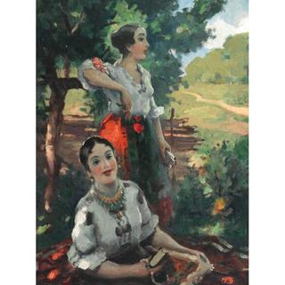 Country Girls in Their Sunday Best in the Dapples Shade