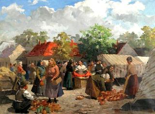 A Busy Village Market