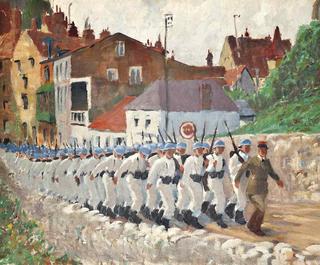 French Infantry Marching in Column
