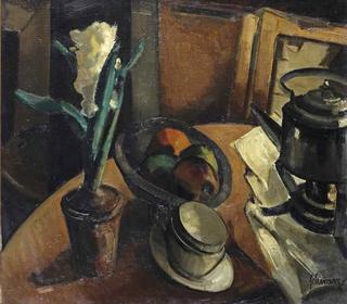 A Still Life with Flowers and Fruits and a Flowering Plant