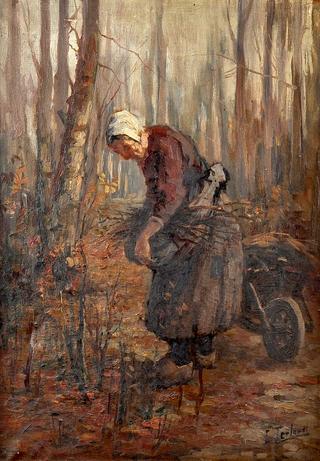 Woman Gathering Wood