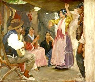 Spaniards Dance the Flamenco