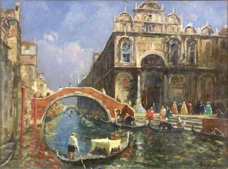 View of Venice with Campo San Giovanni e Paolo and Rio dei Mendicanti