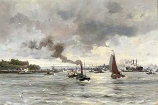 Boating on the River Maas, Rotterdam