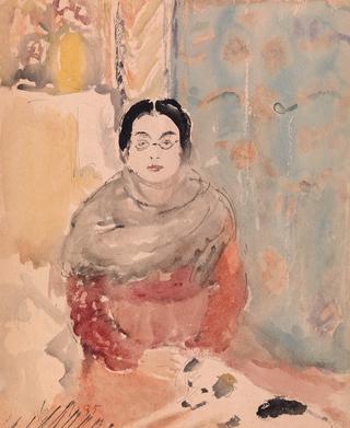 Portrait of a Woman with a Dog