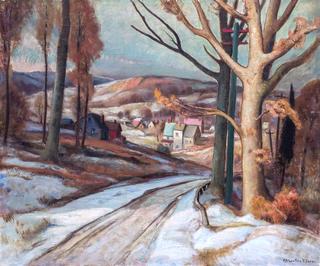 Connecticut Hillside with Houses