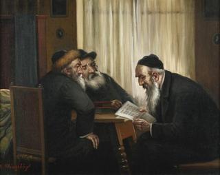 Rabbis Studying around a Table