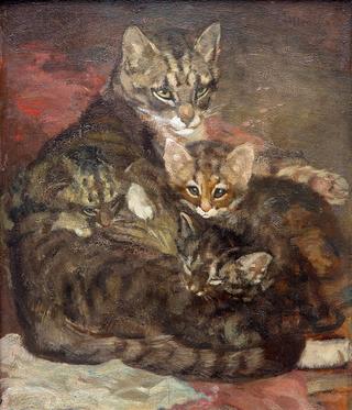 Mother Cat with Kittens