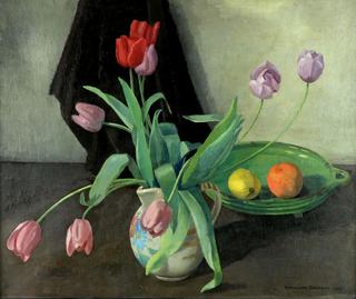 Still Life of Tulips and Fruit