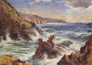 Waves Crashing on a Rocky Coast