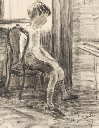 The Young Boy is Sitting Close to the Window