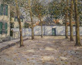 Sunlit churchyard