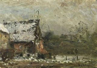 Barnhaus in Winter
