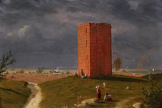 Landscape with Tower and Rainbow