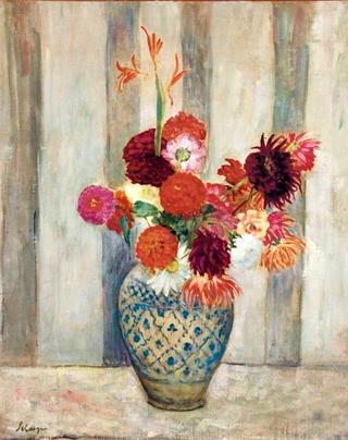 Dahlias in a Persian Vase