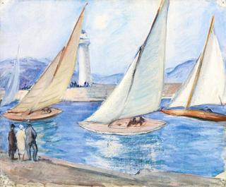 Departure Of the Regatta In The South, St. Tropez