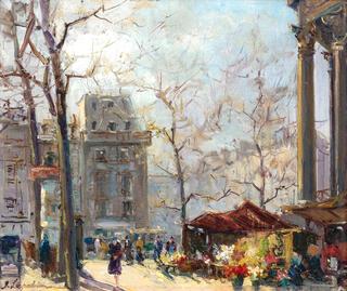 Marché aux fleurs, place de la Madeleine