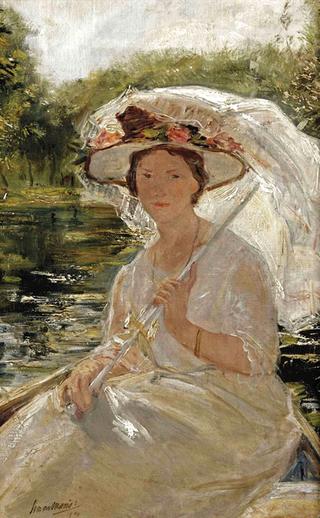 Elegant woman with an umbrella
